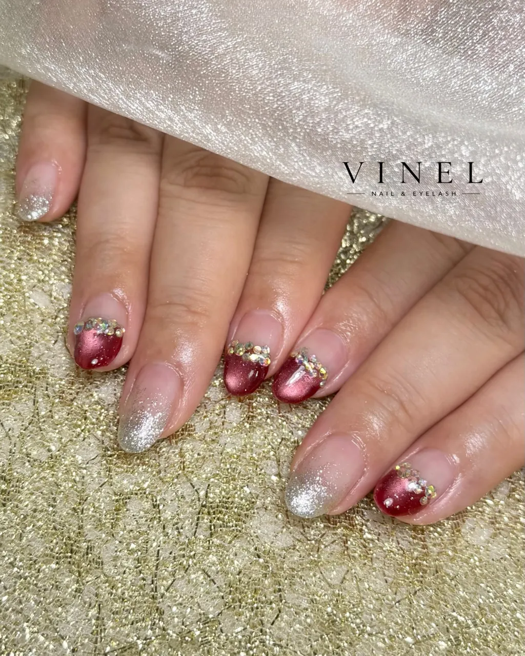 Bordeaux sparkle nails ❤️✨