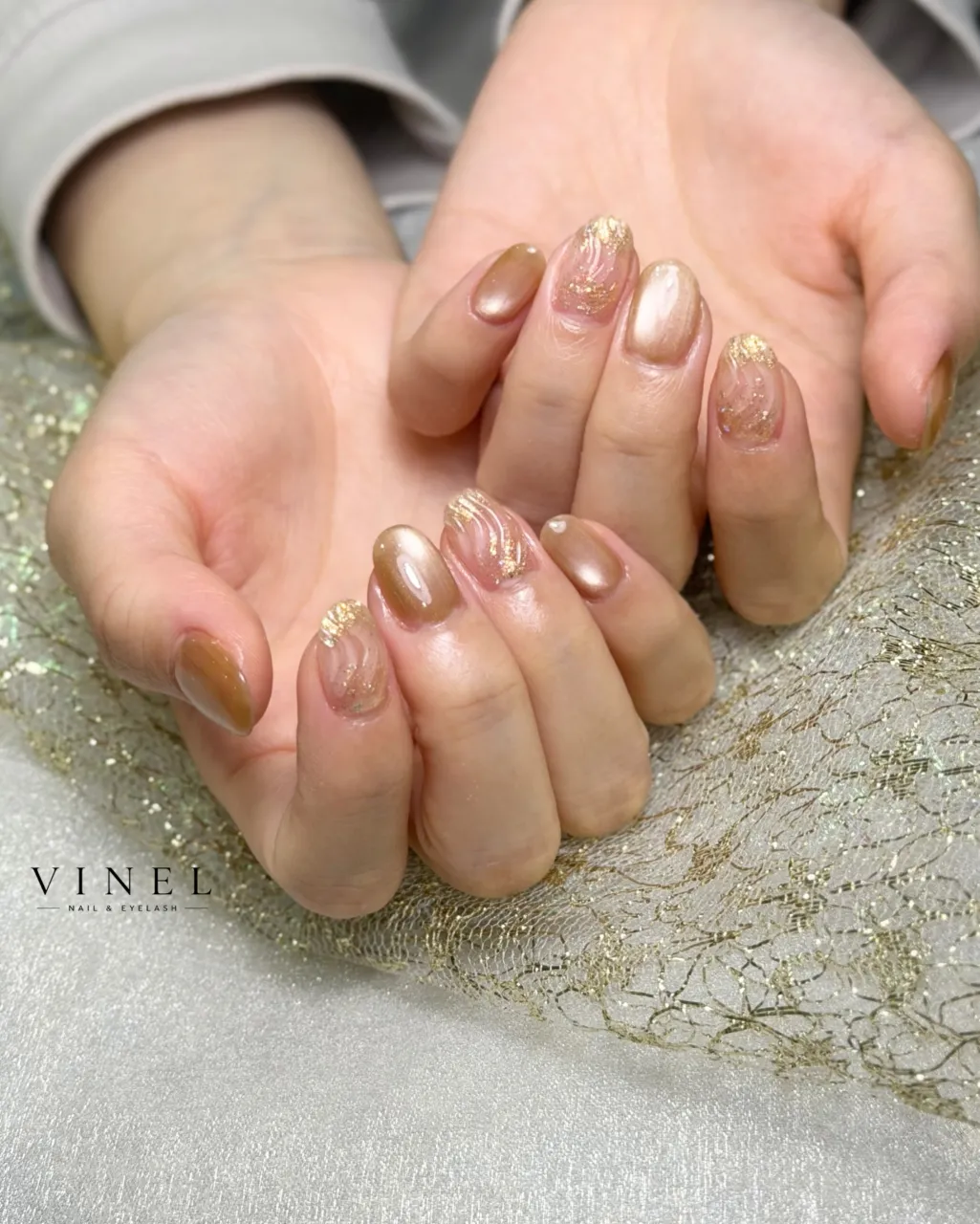 🤎 Mocha Brown × Gold ✨